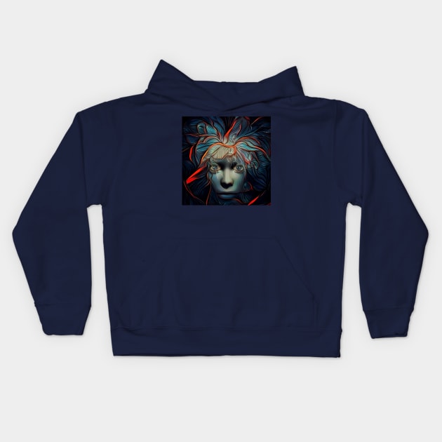 Mystic Face Kids Hoodie by rolffimages